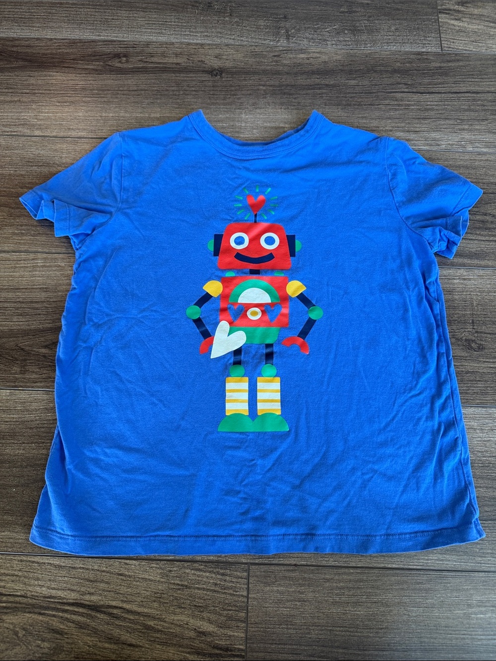 Hanna Andersson blue robot shirt